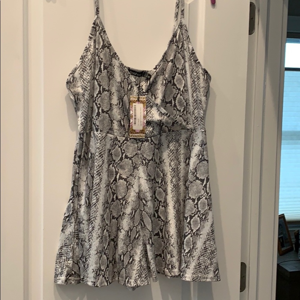 Snake print romper NWT